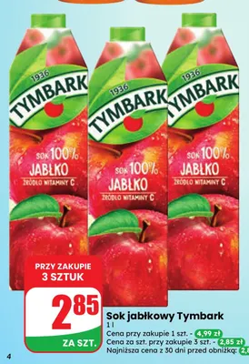 Sok jabłkowy Tymbark promocja w Dino