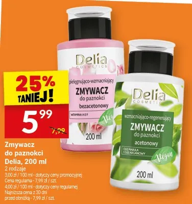 Zmywacz do paznokci bezacetonowy promocja w Twój Market