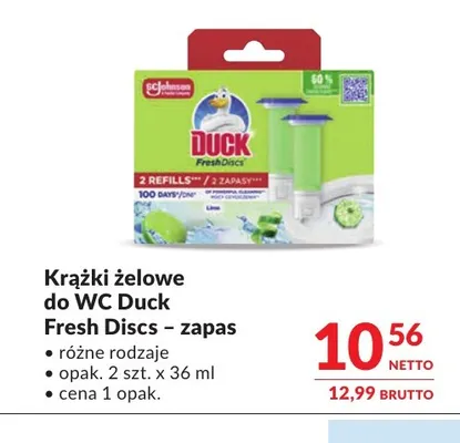 Krążki żelowe do WC Duck Fresh Discs zapas 2-pak promocja w Makro
