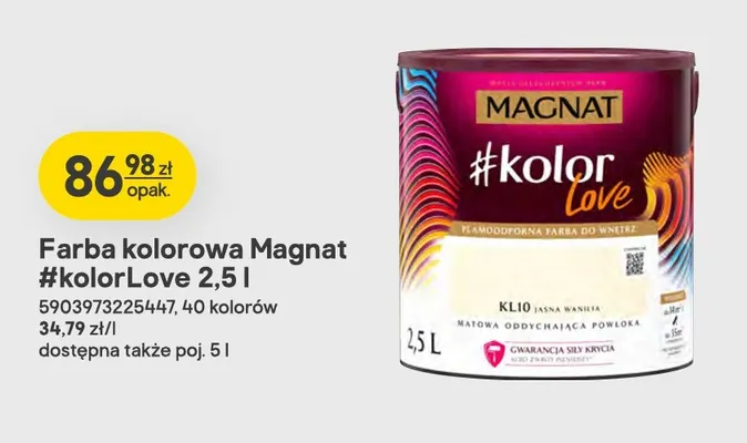 Farba kolorowa Magnat #kolorLove promocja w Castorama