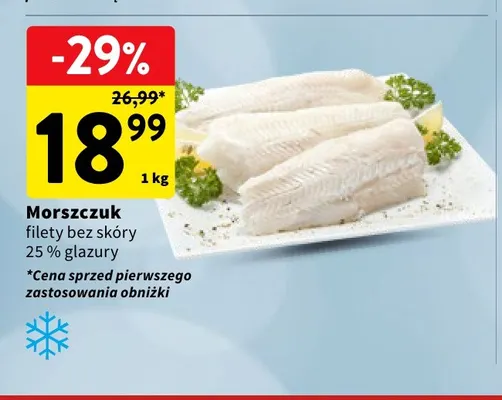 Morszczuk filety bez skóry promocja w Intermarche