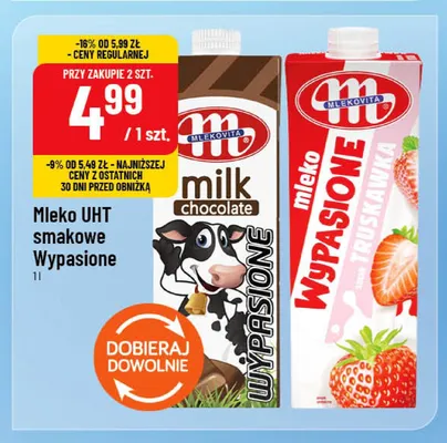 Mleko UHT smakowe czekoladowe Mlekovita promocja w POLOmarket