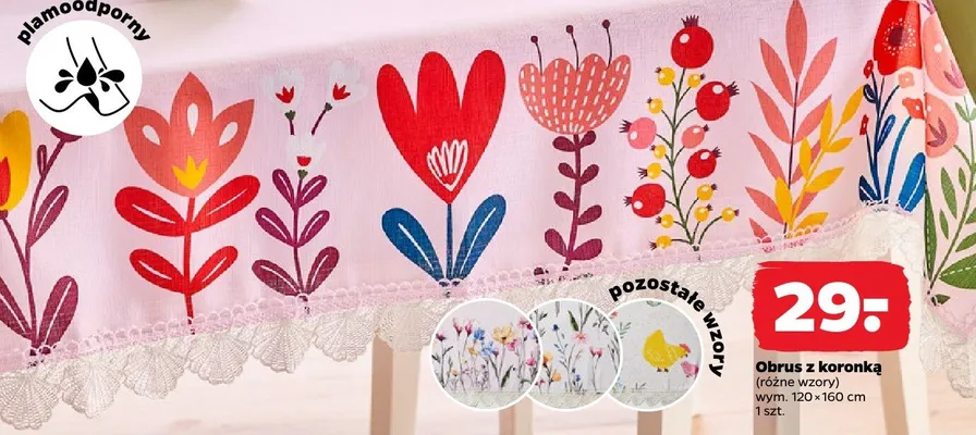 Obrus z koronką promocja w Netto