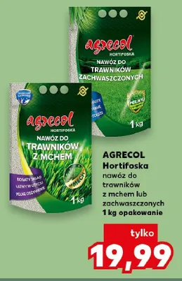Nawóz do trawników z mchem Agrecol Hortifoska promocja w Kaufland