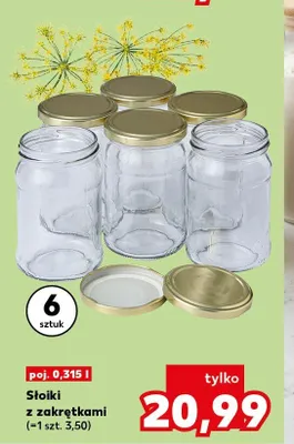 Słoiki z zakrętkami 6-pak 0,315 l promocja w Kaufland