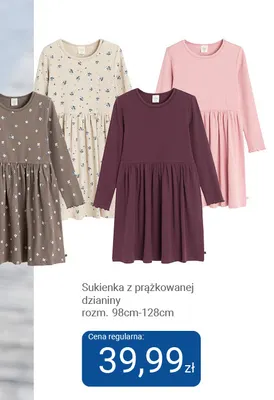 Sukienka z prążkowanej dzianiny promocja w Smyk