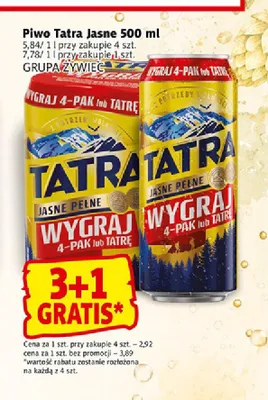 Piwo Tatra Jasne promocja w Prim Market