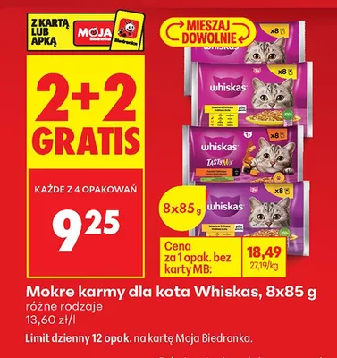 Karma dla kota mokra różne rodzaje promocja w Biedronka