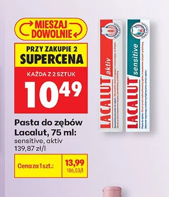 Pasta do zębów Lacalut promocja w Biedronka