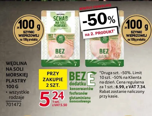 Wędlina na soli morskiej schab plastry Madej Wróbel promocja w Selgros