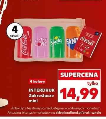 Zakreślacze mini Interdruk 4-pak promocja w Kaufland