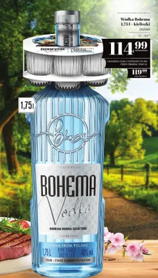 Wódka Bohema 1,75l + kieliszki zestaw promocja w POLOmarket