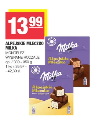 Alpejskie Mleczko Milka promocja w SPAR