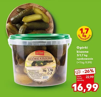 Ogórki kiszone promocja w Kaufland