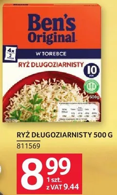 Ryż długoziarnisty Ben's Original w torebce promocja w Selgros