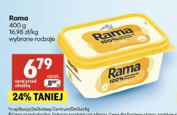 Margaryna Rama promocja w Delikatesy Centrum