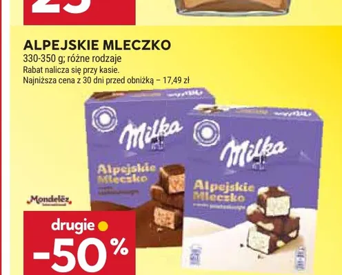Alpejskie Mleczko Milka promocja w Stokrotka