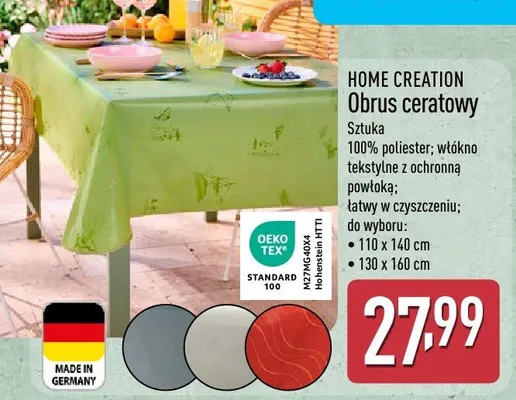 Obrus ceratowy promocja w Aldi