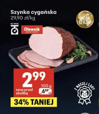 Szynka cygańska Olewnik promocja w Delikatesy Centrum