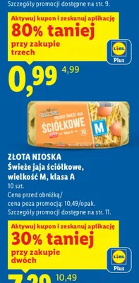 Jaja ściółkowe, wielkość M, klasa A promocja w Lidl