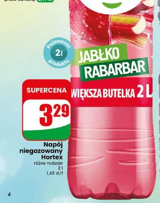 Napój niegazowany Hortex promocja w Dino