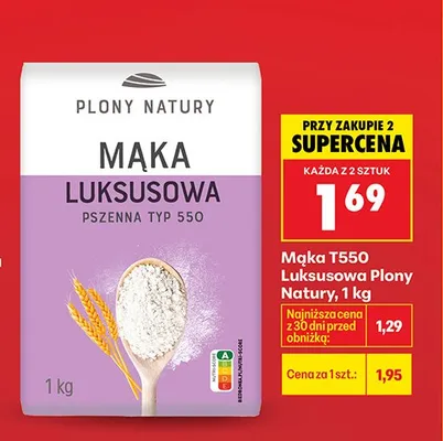 Mąka luksusowa pszenna typ 550 promocja w Biedronka