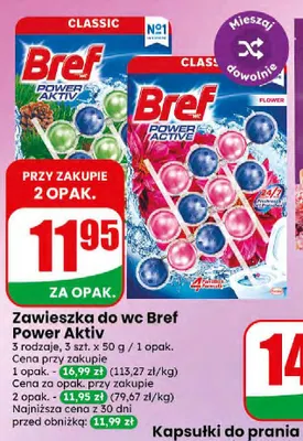 Zawieszka do WC Bref Power Aktiv 3-pak promocja w Dino