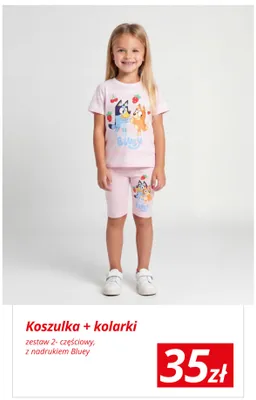 Zestaw koszulka + kolarki dziecięce Bluey promocja w KiK