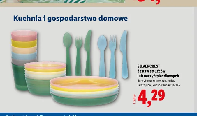 Zestaw kubków plastikowych Silvercrest promocja w Lidl