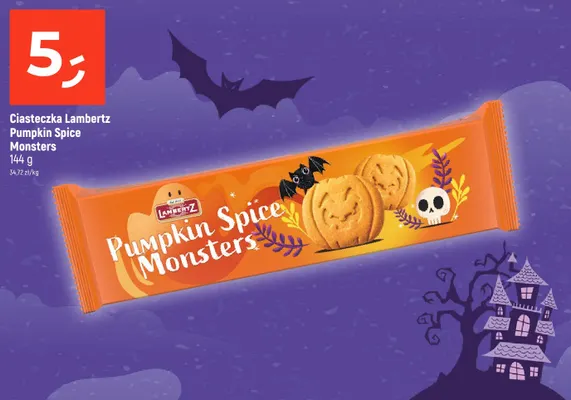 Ciasteczka Lambertz Pumpkin Spice Monsters promocja w Dealz