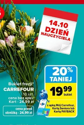 Bukiet frezji Carrefour promocja w Carrefour