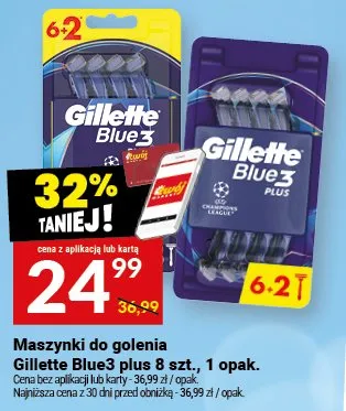 Maszynki do golenia Blue3 plus 6 szt., 1 opak. promocja w Twój Market