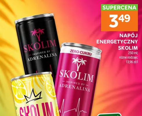 Napój energetyczny Skolim promocja w Stokrotka