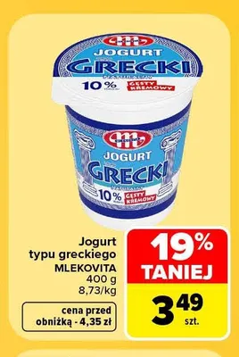 Jogurt typu greckiego Mlekovita promocja w Carrefour