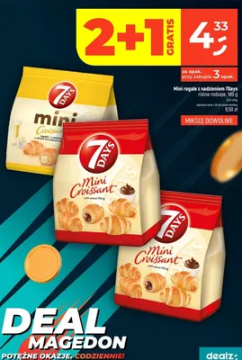 Mini rogale z nadzieniem 7Days promocja w Dealz