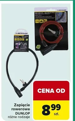 Zapięcie rowerowe DUNLOP różne rodzaje promocja w Carrefour