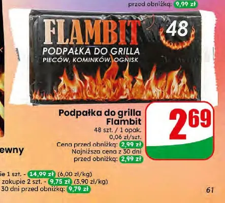 Podpałka do grilla Flambit promocja w Dino