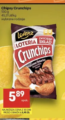 Chipsy Crunchips Pieczone Żeberka Lorenz promocja w Delikatesy Centrum