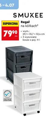 Regał na kółkach Smukee promocja w Biedronka