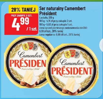Ser naturalny Camembert Président promocja w POLOmarket