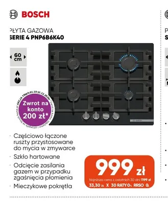 Płyta gazowa Serie 4 PNP6B6K40 Bosch promocja w Max Elektro