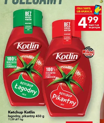 Ketchup pikantny Kotlin promocja w LEWIATAN