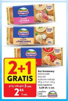 Ser kremowy z goudą Hochland bloczek promocja w Intermarche