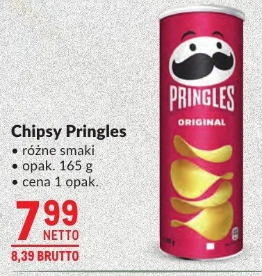 Chipsy Pringles różne smaki promocja w Makro