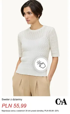 Sweter z dzianiny C & A promocja w C&A