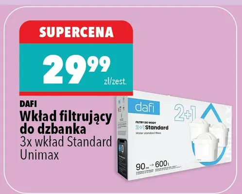 Wkład filtrujący do dzbanka 3x wkład Standard Unimax promocja w Biedronka Home