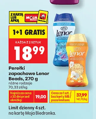 Perełki zapachowe Lenor Beads promocja w Biedronka