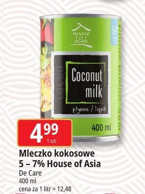 Mleczko kokosowe 5-7% House of Asia promocja w Leclerc