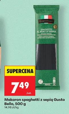 Makaron spaghetti z sepią Gusto Bello promocja w Biedronka