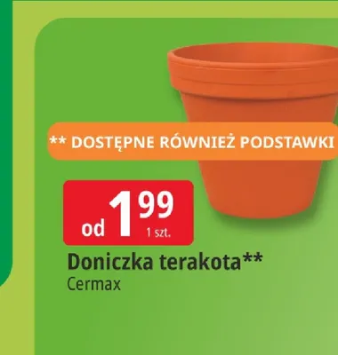 Doniczka terakota Cermax promocja w Leclerc